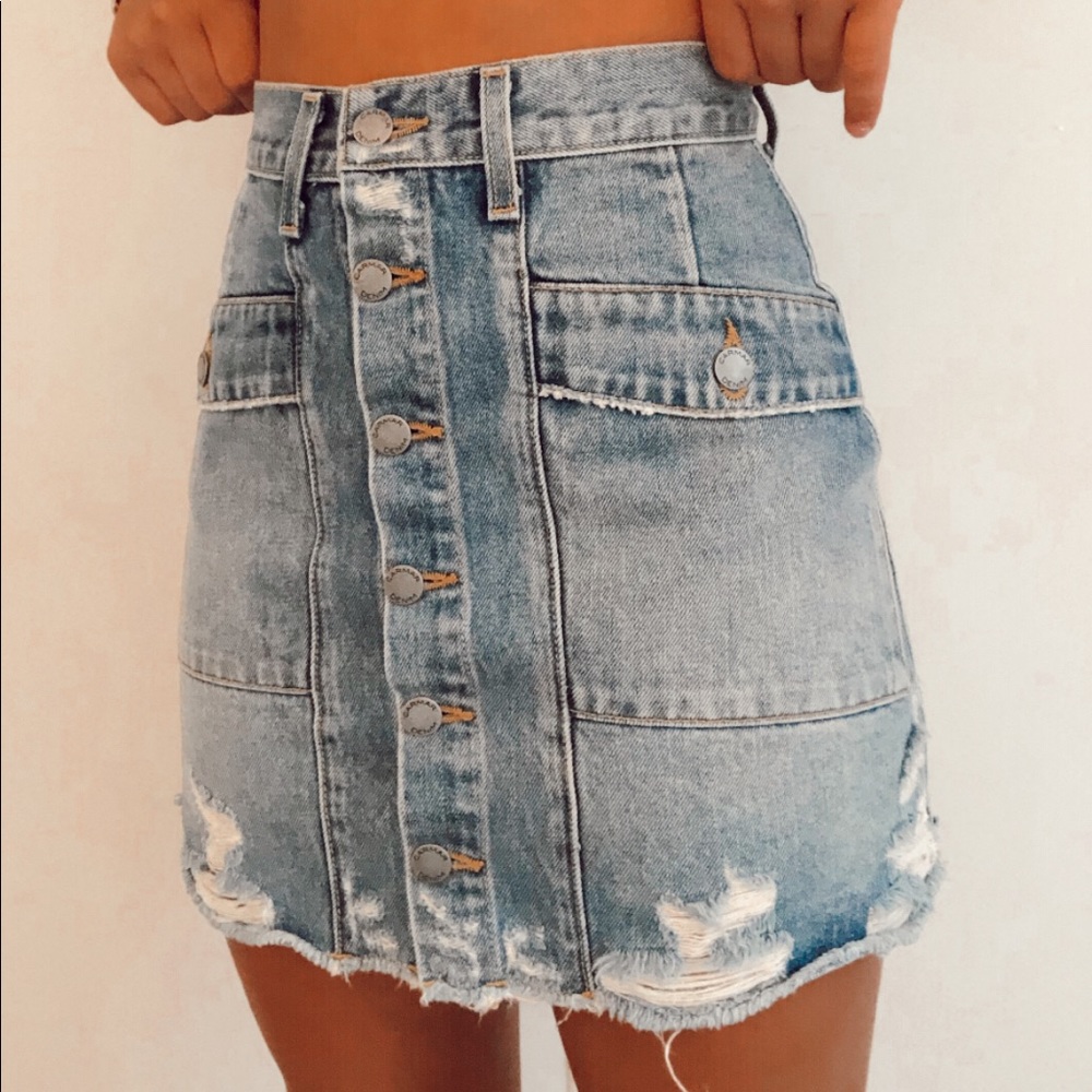 Carmar Denim Sargas Lincoln Button front skirt